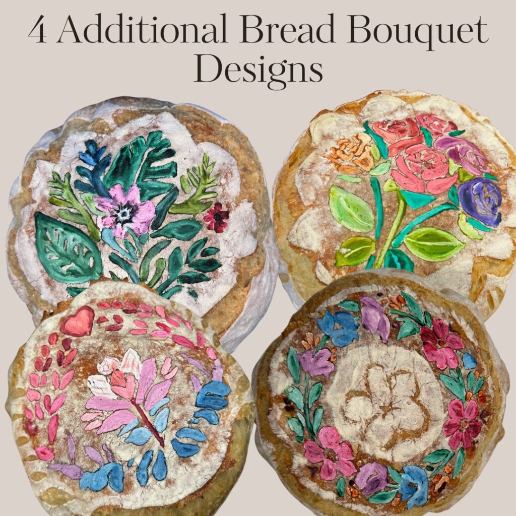 Floral Bundle Pack Image Image shows 4 florally designed breads.